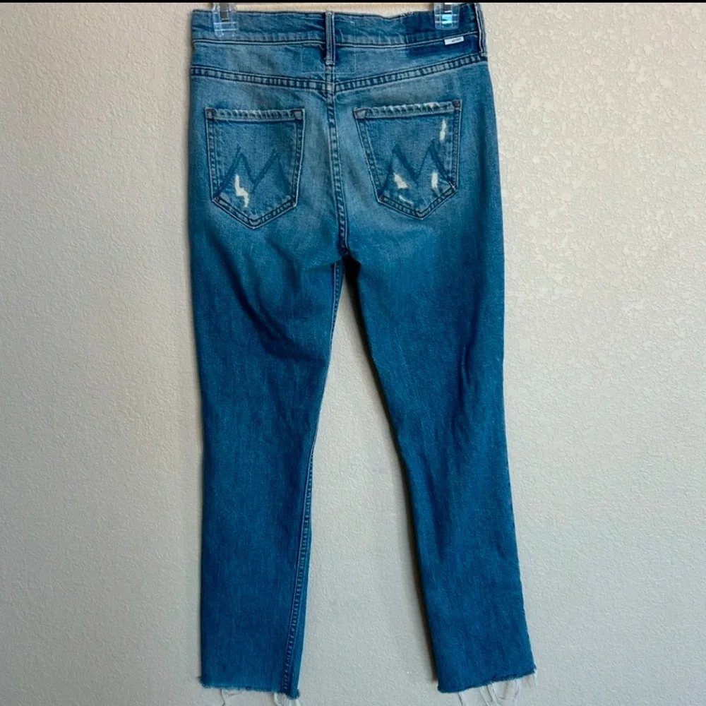 MOTHER Superior The Flirt Fray Wash Jean In Cold Feet Size 24 - Picture 4 of 14